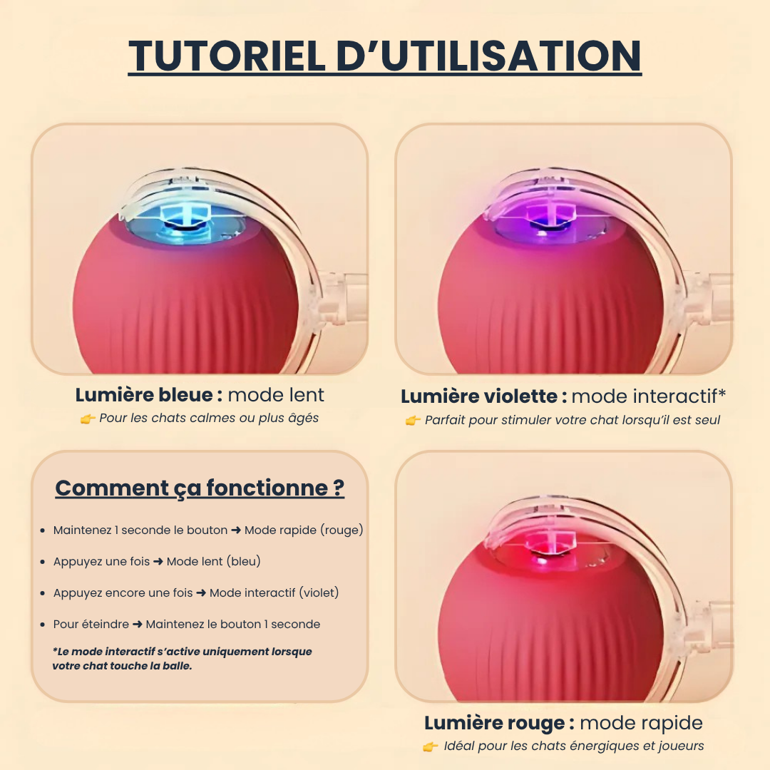 SmartBall™ - Jouet Interactif pour Chats