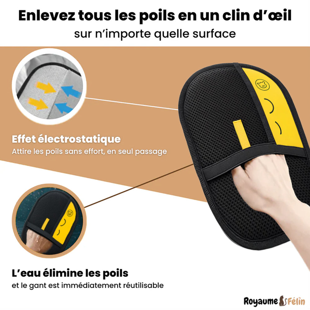 Gant statique anti-poils